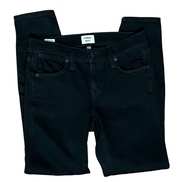 Aritzia Sunday Best Skinny Jeans Women’s 26 Dark Wash Mid Rise Stretch Denim - Picture 2 of 13